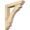 Ekena Millwork Merced Slat Rough Sawn Bracket w/ Offset Brace, Douglas Fir, 6"W x 30"D x 34"H BKT0604X30X34MRC06RDF - alternate 1